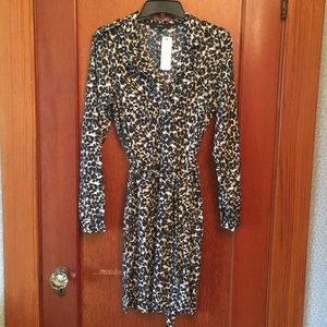 Stitch Fix: Vero Moda leopard shirt dress, M